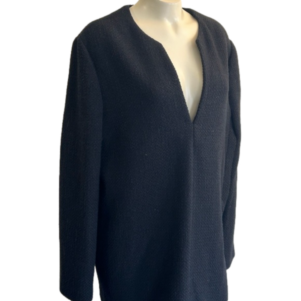 By Malene Birger black boucle top /tunic sz 44